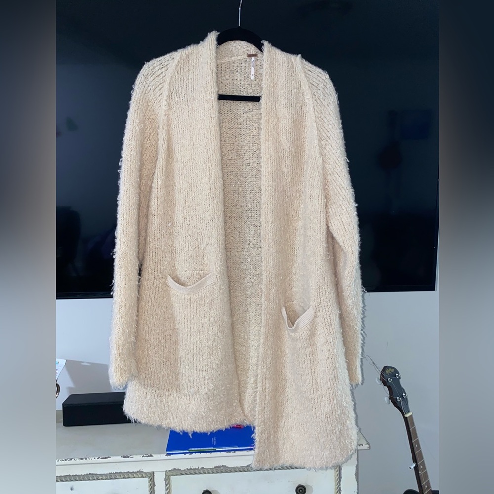 Free People Cream cardigan